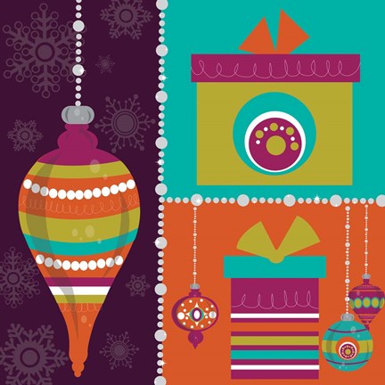 Framed Mod Christmas II Print