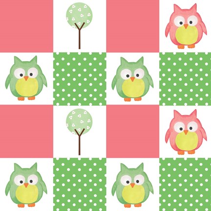 Framed Hoot Pink VII Print