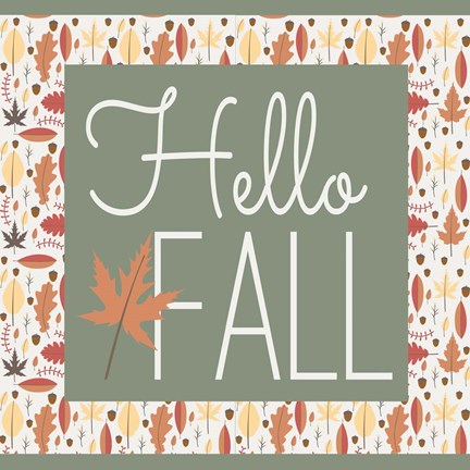 Framed Hello Fall II Print