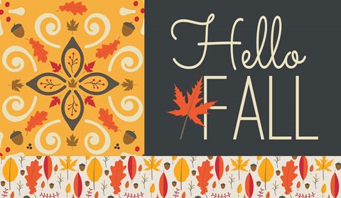 Framed Hello Fall I Print