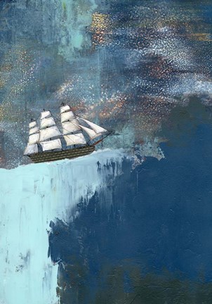 Framed Dark Blue Ocean Print