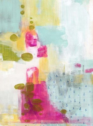 Framed Blue Triangles Print