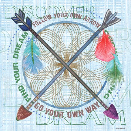 Framed Boys Dream Catcher Print