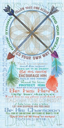 Framed Boys Dream Catcher Print