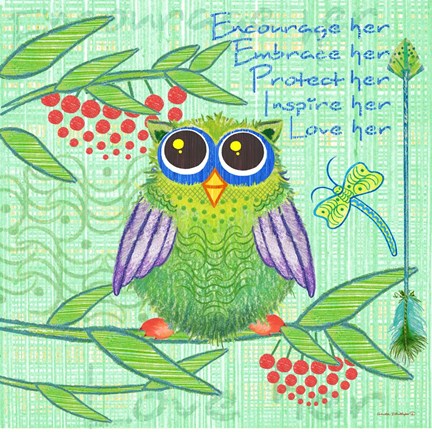 Framed Lil Bird II Print