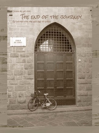Framed End of the Journey Sepia Print