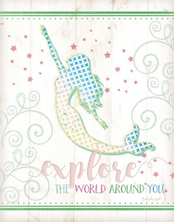 Framed Explore Mermaid Print