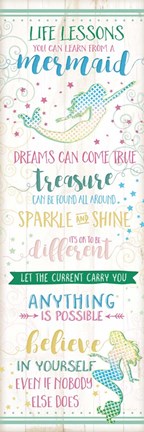 Framed Life Lessons from a Mermaid Print