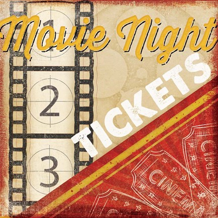 Framed Movie Night Print