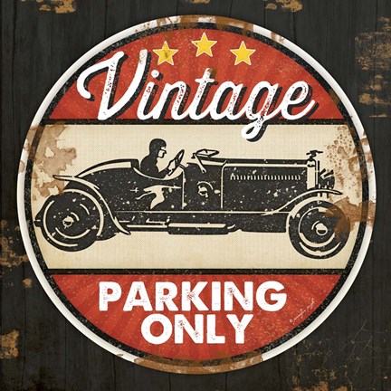 Framed Vintage Parking Print