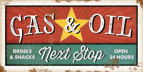 Framed Gas and Oil Print