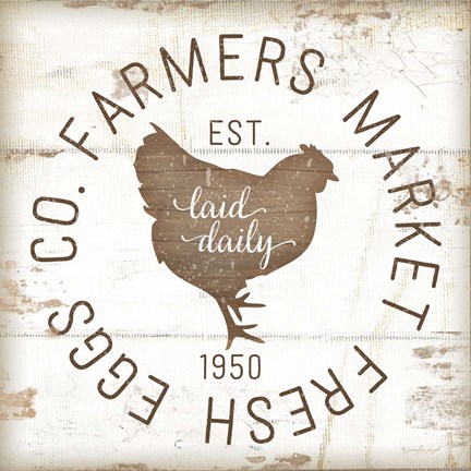 Framed Farmer Market Eggs II Print