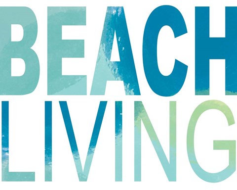 Framed Beach Living Print