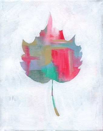 Framed Leaf Abstract I Print