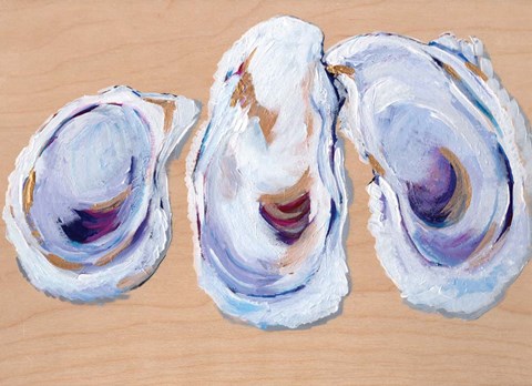 Framed Three Oysters Print