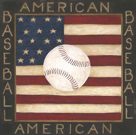 Framed American Baseball Print