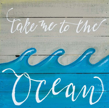 Framed Take Me to the Ocean Print