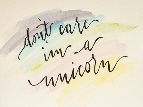 Framed Don't Care I'm a Unicorn Print