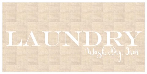 Framed Laundry Burlap Print