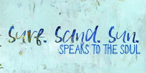 Framed Sun, Sand, Surf, Soul Print