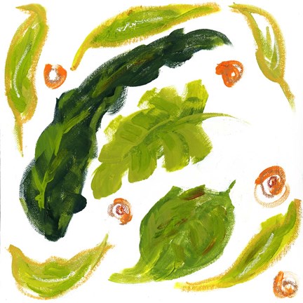 Framed Spring Green Botanical I Print