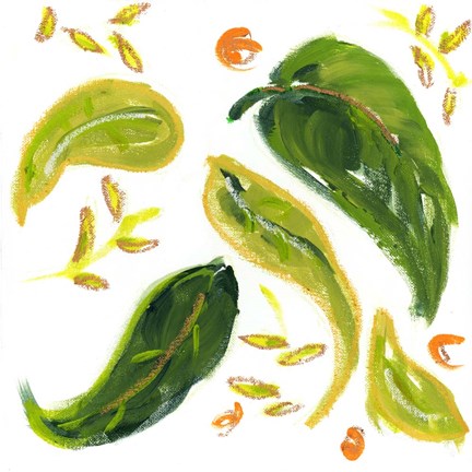 Framed Spring Green Botanical III Print