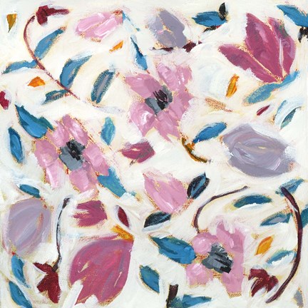 Framed Boho Floral I Print