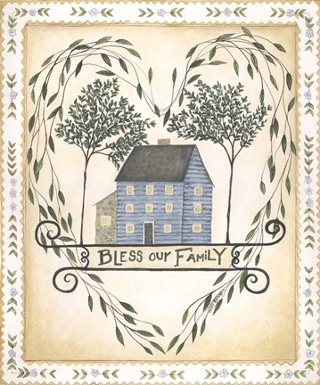 Framed Bless Our Family Print