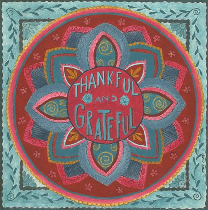 Framed Thankful and Grateful Print