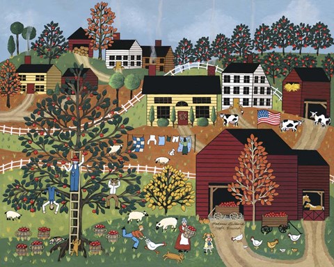 Framed Apple Harvest Print