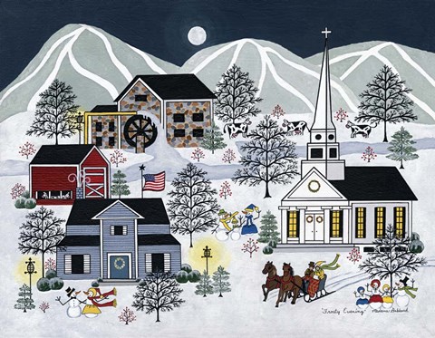 Framed Frosty Evening Print