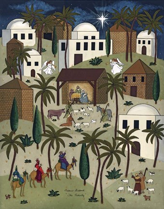 Framed Nativity Print