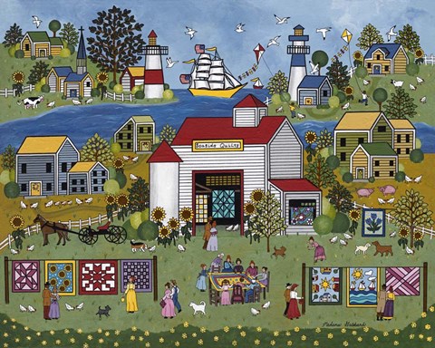 Framed Seaside Quilts Print