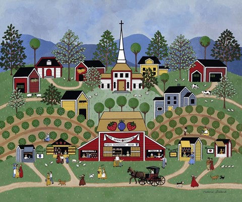 Framed Berry Festival Print