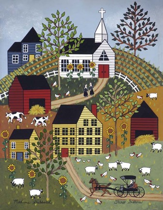 Framed Three Sisters Print