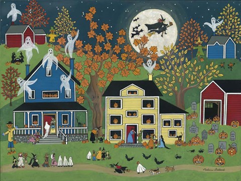Framed Halloween on Maple Street Print