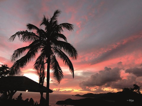 Framed Antigua Sunset I Print