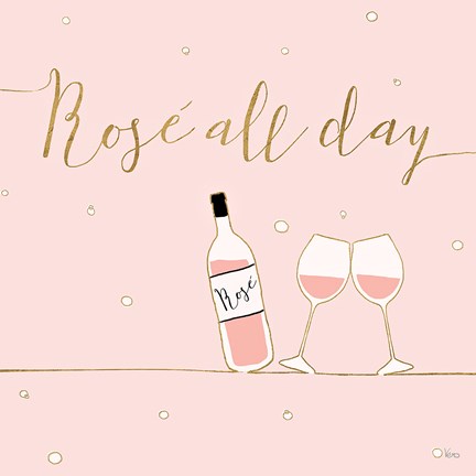 Framed Underlined Bubbly V Pink Print