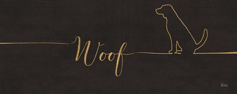 Framed Underlined Dogs IV Black Print