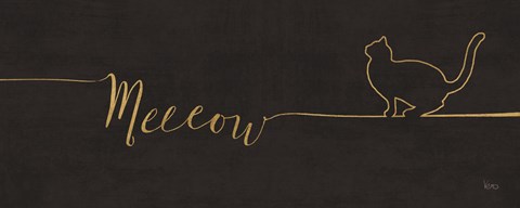 Framed Underlined Cats III Black Print