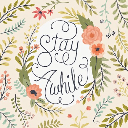 Framed Retro Garden II Print