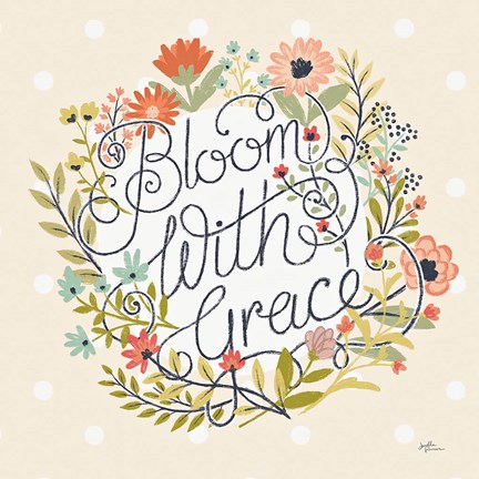 Framed Retro Garden IV Print