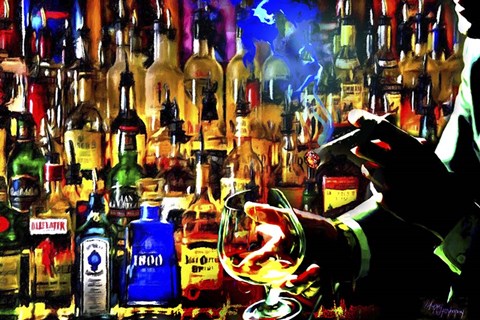 Framed Print Bar Scene Print