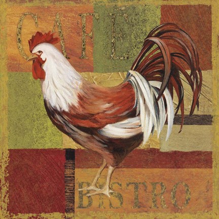 Framed Gourmet Rooster I Print