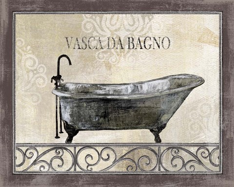 Framed Bath Silhouette IV Print