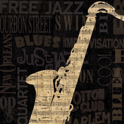 Framed Jazz Improv II Print