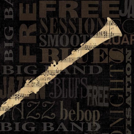 Framed Jazz Improv III Print