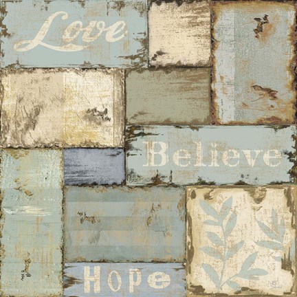 Framed Inspirational Patchwork II Print