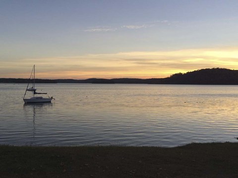 Framed Evening On Champlain Print