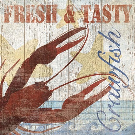 Framed Seafood III Print